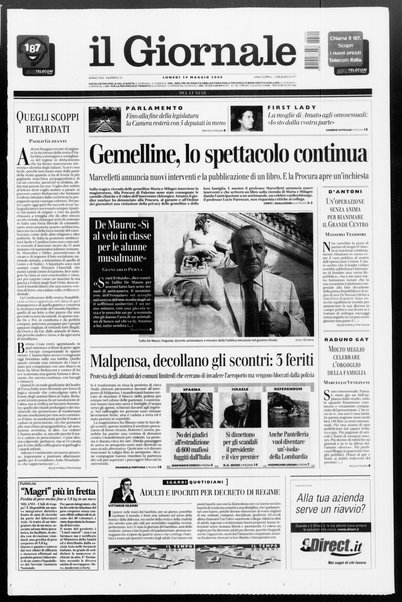 Il giornale del lunedi